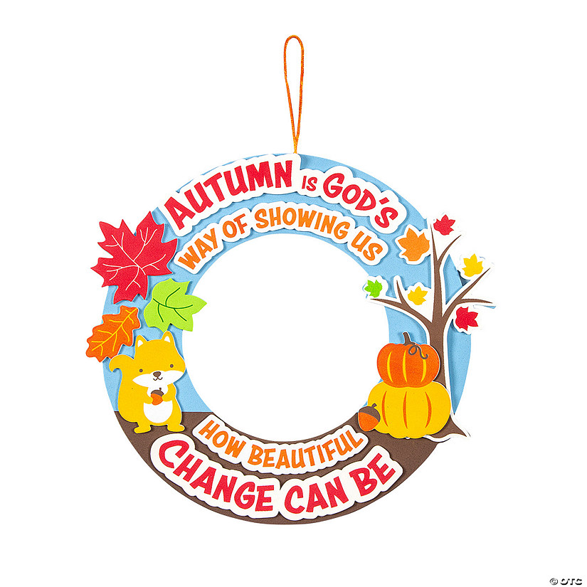 Autumn Change Wreath Craft Kit- Makes 12 Image