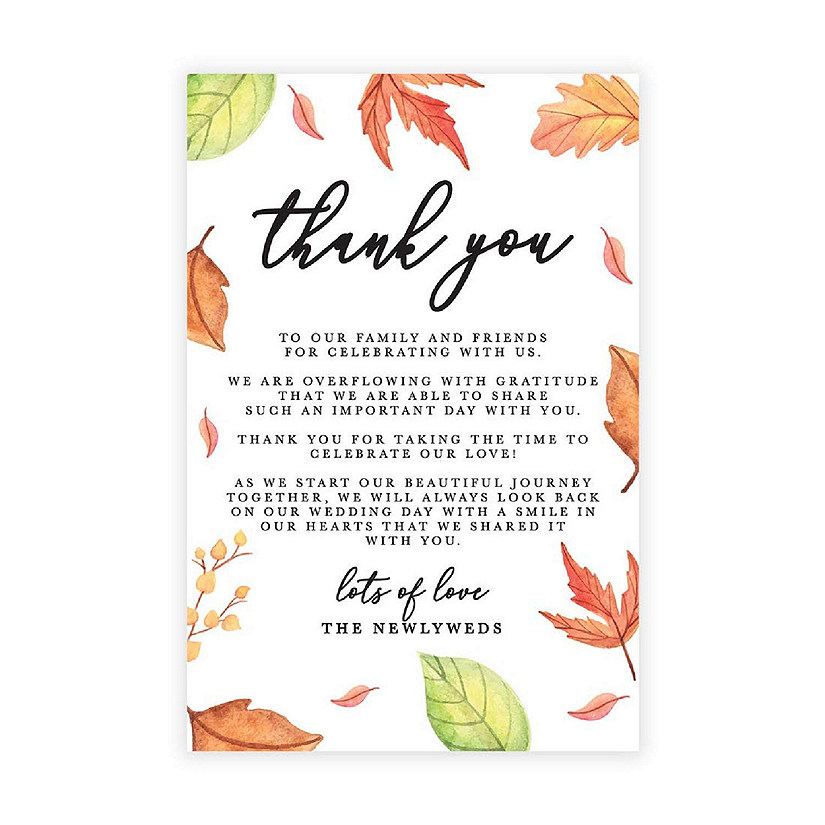 Autumn Fall Foliage TY Card 4x6IN 56PC Image