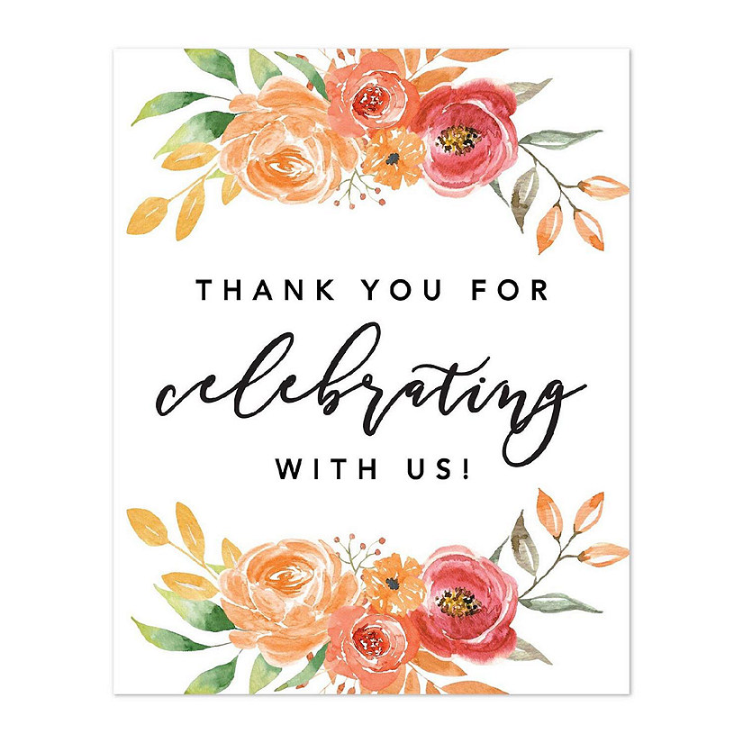 Autumn Floral Wedding Thanks Image