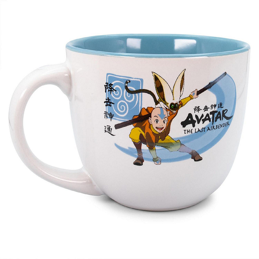 Avatar: The Last Airbender Aang and Momo Ceramic Soup Mug  Holds 24 Ounces Image
