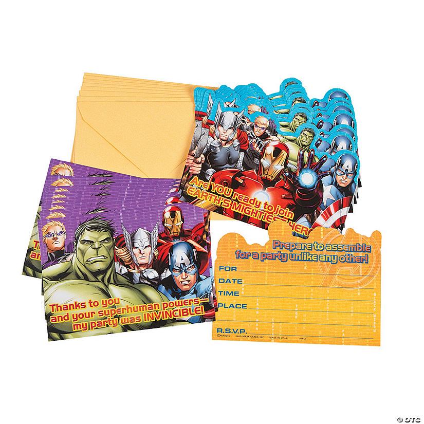 Avengers Assemble&#8482; Invitations & Thank You Postcards - 16 Pc. Image