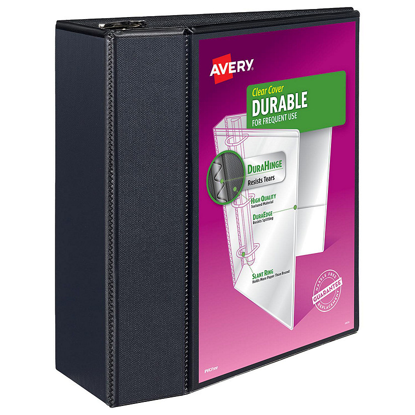Avery Durable View Binder, 5 Inch EZD Rings, Black (46039) Oriental