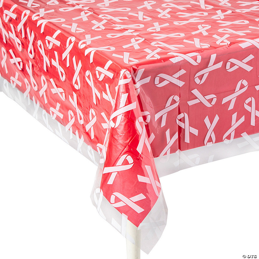 Awareness Disposable Plastic Tablecloth Kit &amp;#8211; 2 Pc. Image