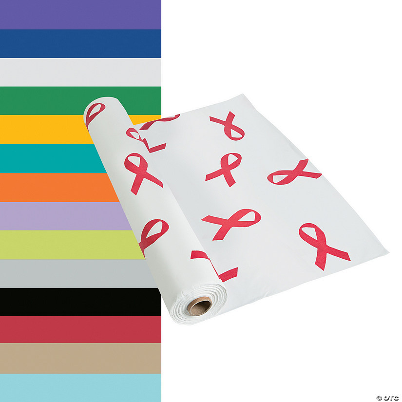 Awareness Ribbon Plastic Tablecloth Roll Image