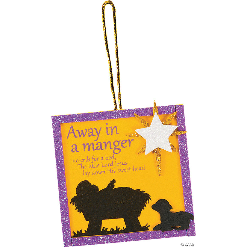 Away in a Manger Christmas Ornament Craft Kit - Makes 12 Image