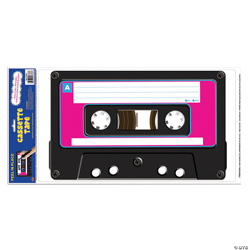 Awesome 80s Cassette Tape Wall Cling Image