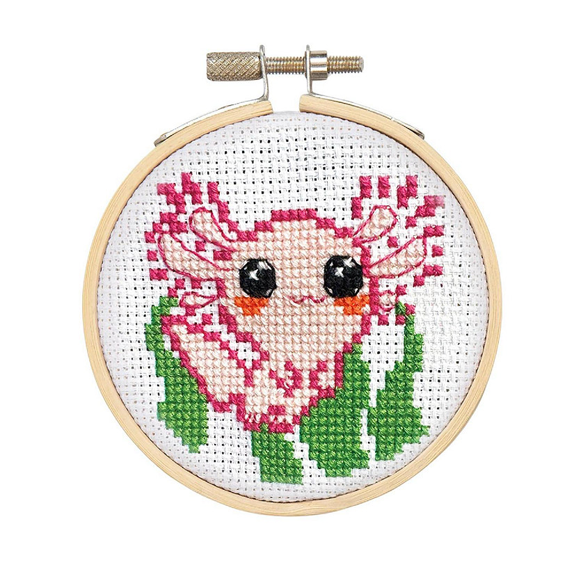 Axolotl Cross Stitch Embroidery Kit Image