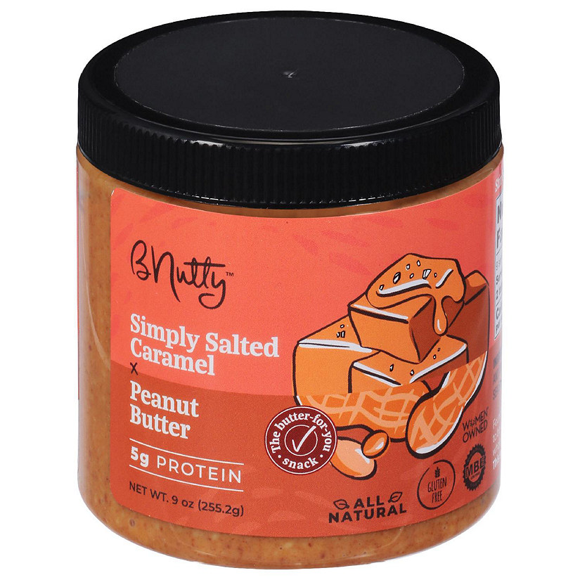 B Nutty Nut Butter Caramel Salted 9 oz (Pack of 6) | Oriental Trading