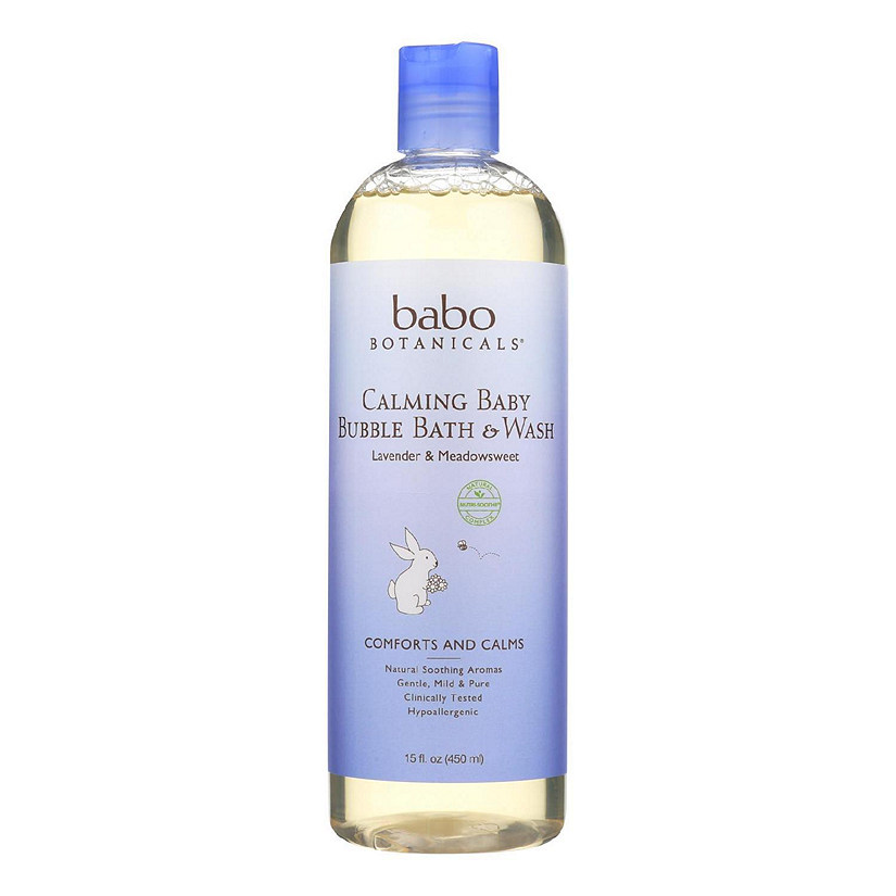 Babo Botanicals - Shampoo Bubblebath and Wash - Calming - Lavender - 15 oz Image