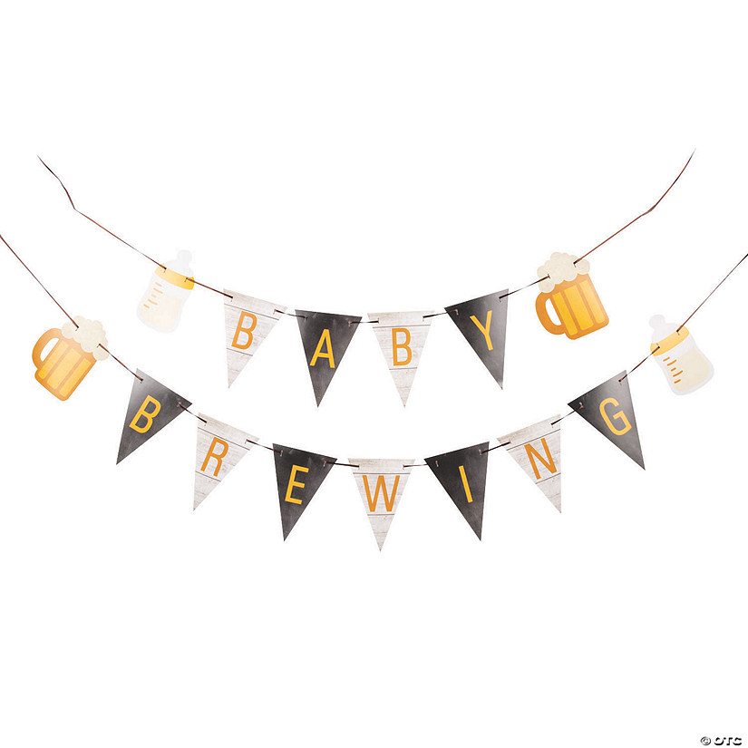 Baby Brewing Pennant Banner - 2 Pc. | Oriental Trading