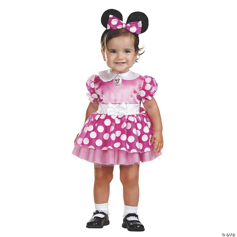 Disney Baby Minnie Mouse Outfit Costume Girls 6-12 Months Ears Dress NEW ah