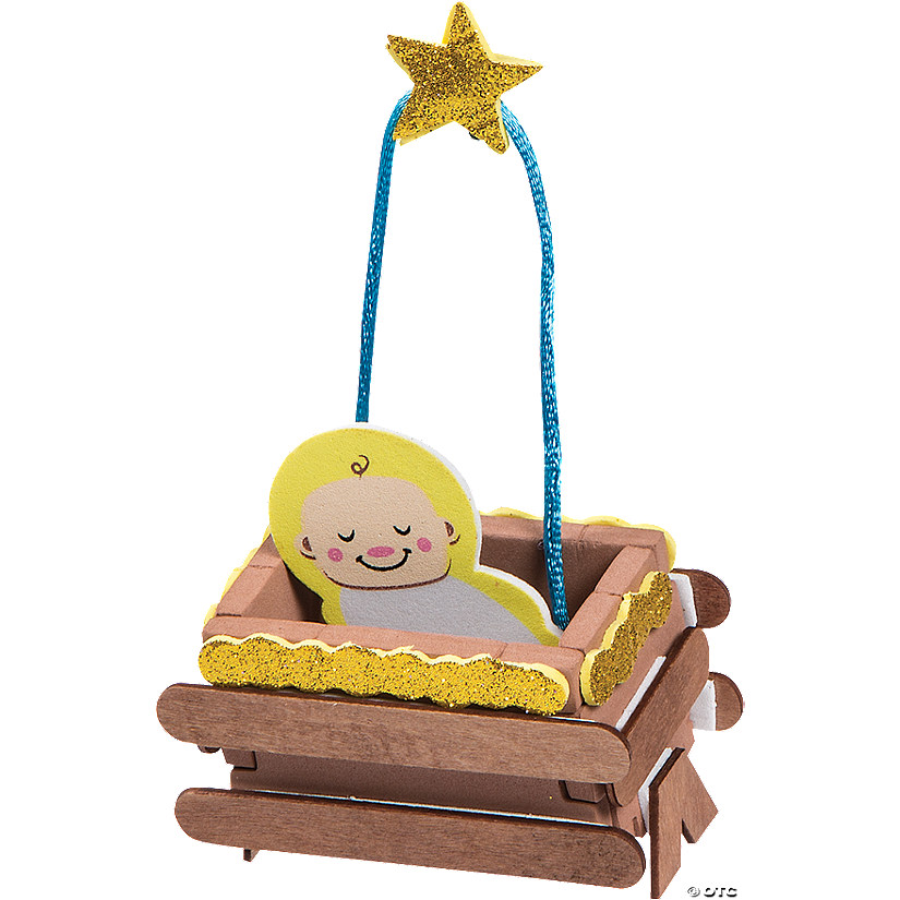 Baby Jesus 3D Christmas Ornament Craft Kit - Makes 12 Image
