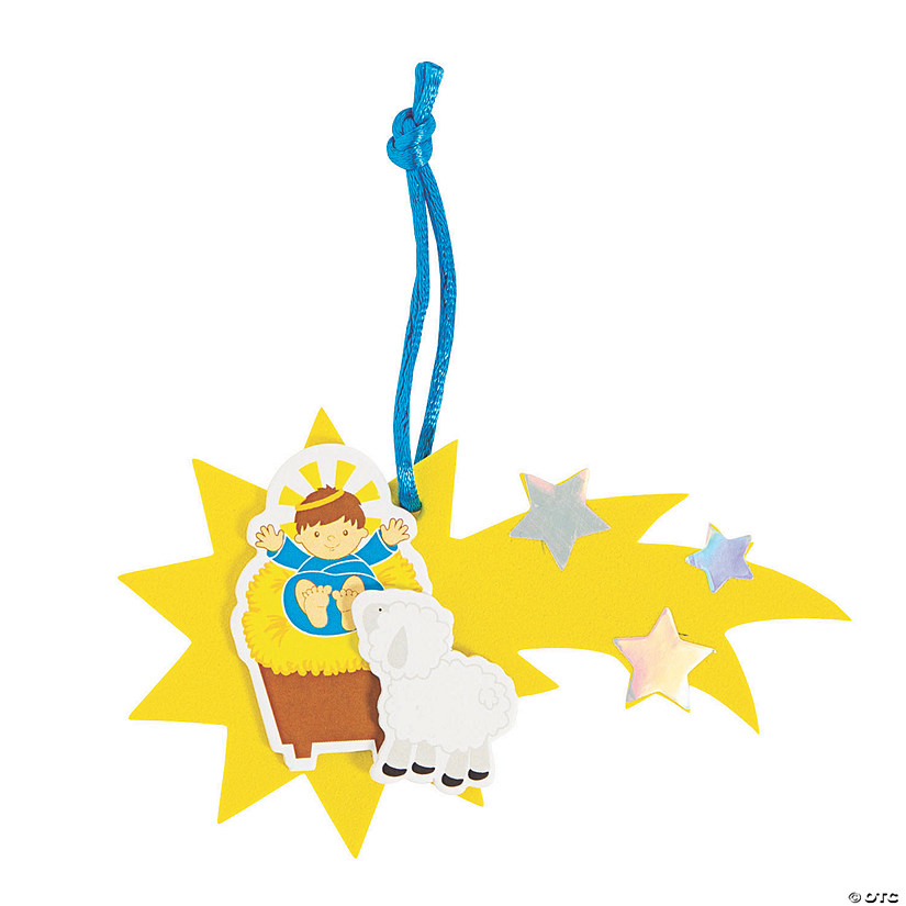 Baby Jesus & Star Ornament Craft Kit - Makes 12 Image