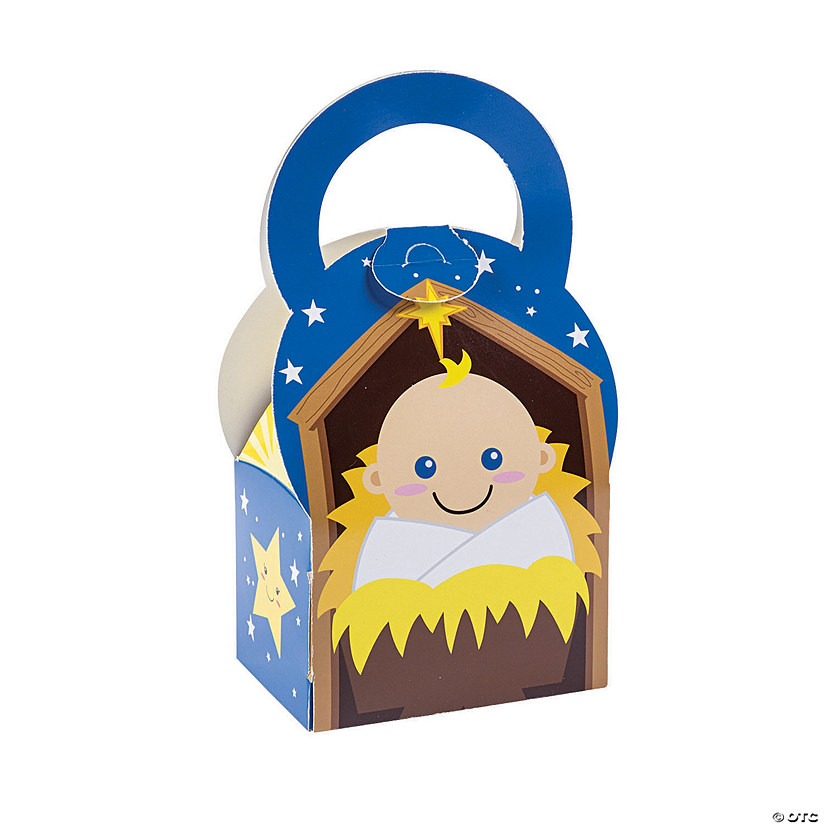 Baby Jesus Mini Nativity Treat Boxes - 12 Pc. Image