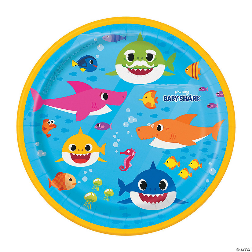 Baby Shark Party Paper Dessert Plates - 8 Ct. Image