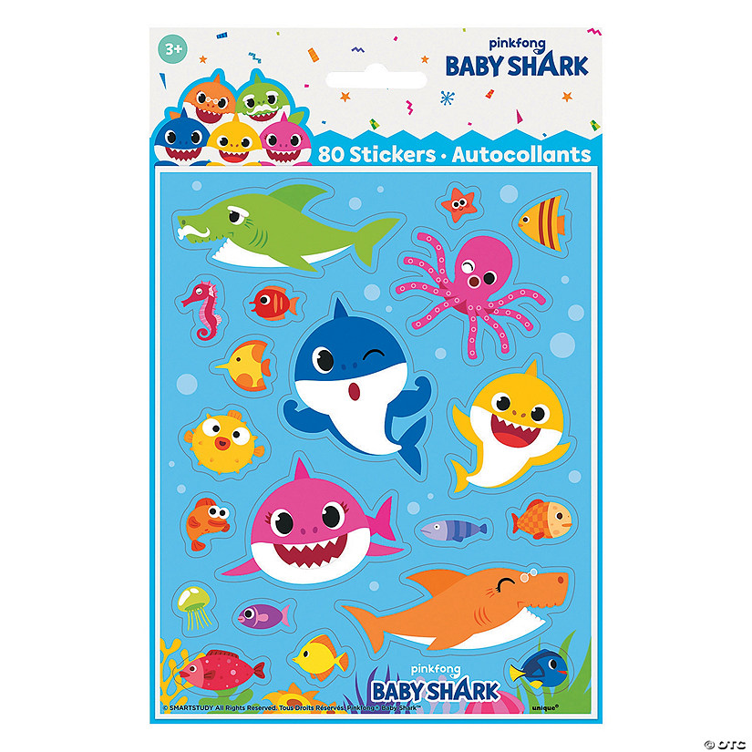 Baby Shark Sticker Sheets - 4 Pc. Image