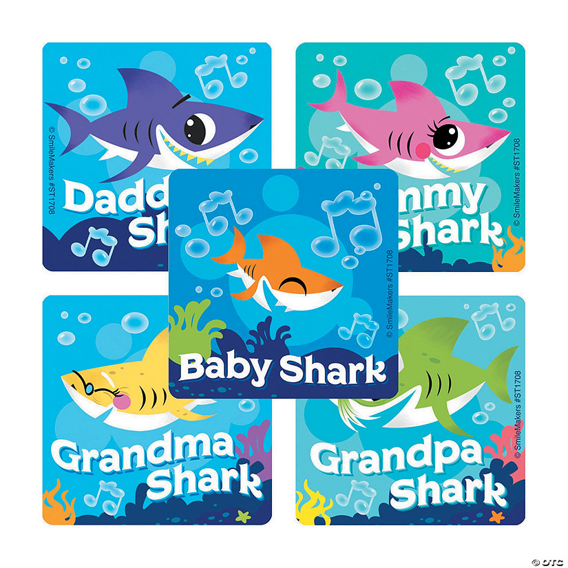 Baby Shark Stickers - 50 Pc. Image