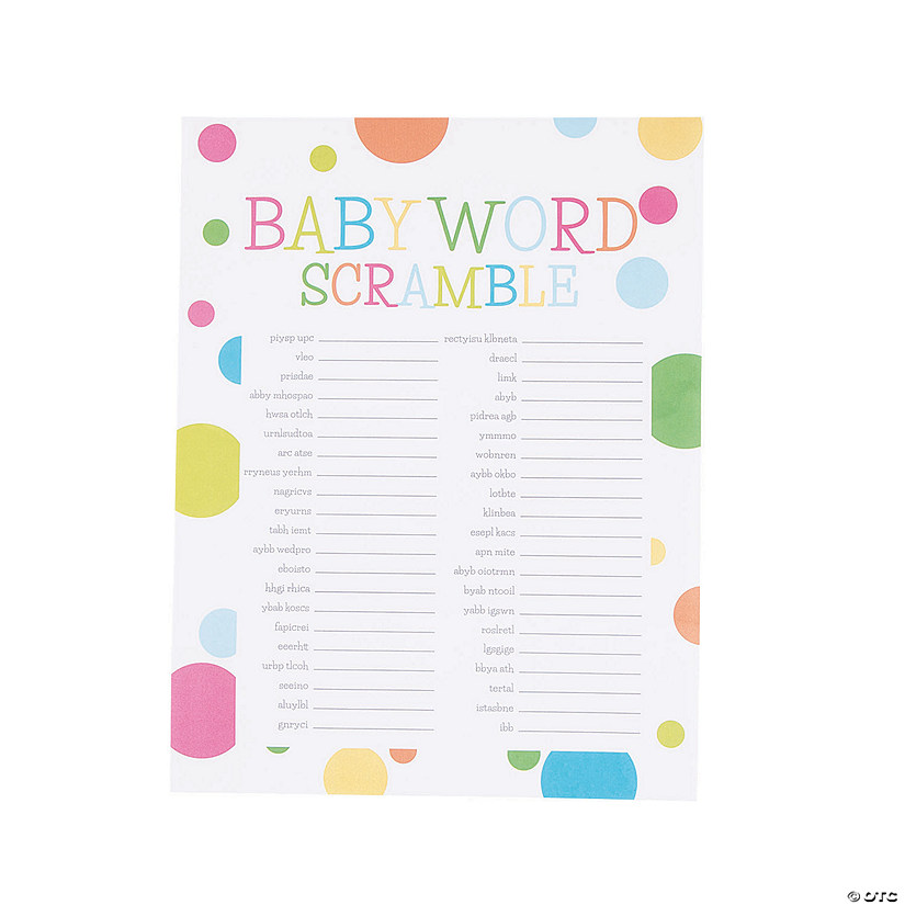 Baby Word Scramble Image