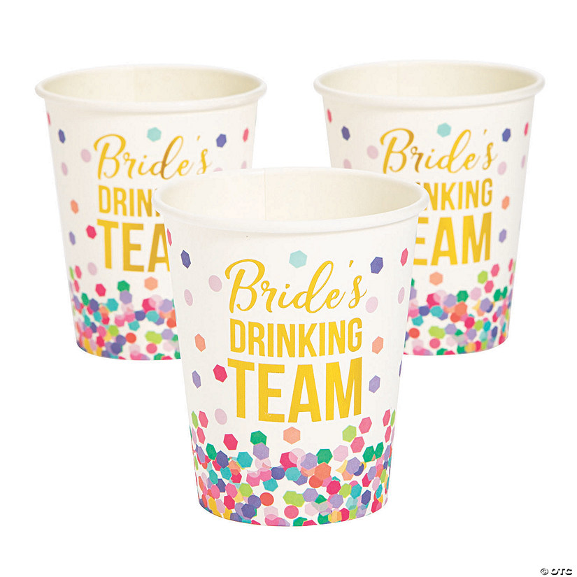 Bachelorette Bash Bride's Drinking Team Paper Cups - 10 Ct. Image