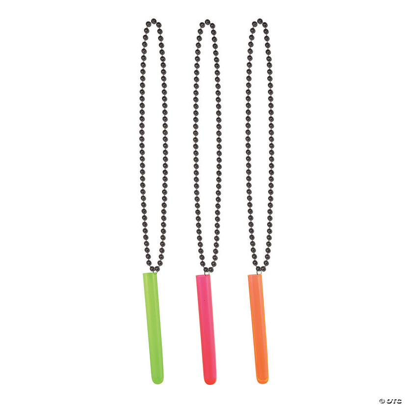 Bachelorette Bead Necklace with Neon Test Tube Shot Glass Image
