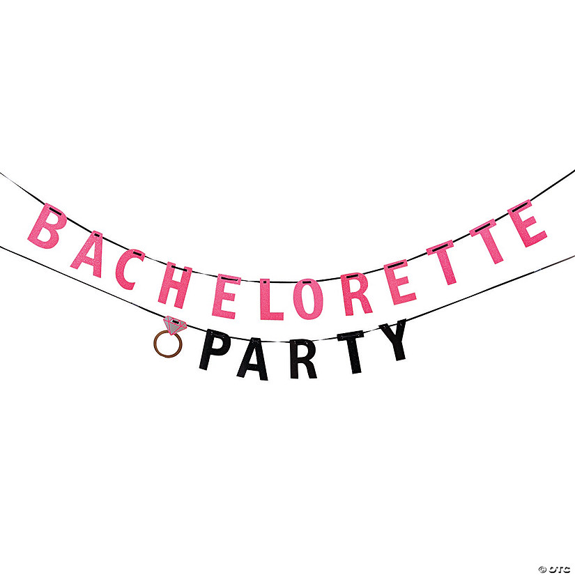 Bachelorette Party Glitter Paper Banner Image
