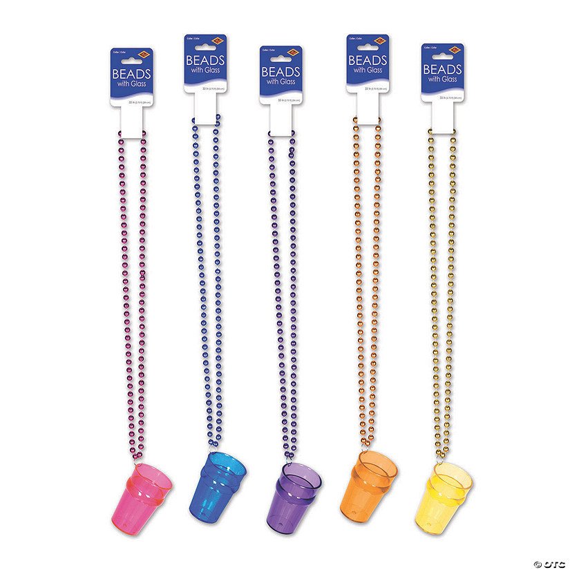 Bachelorette Shot Glass Beaded Necklace