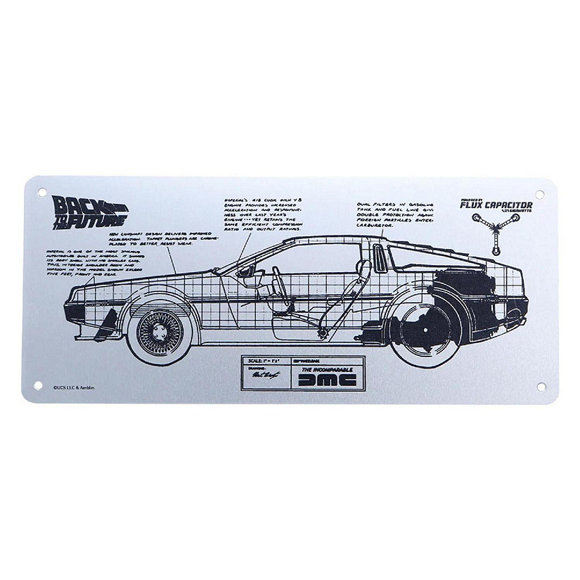 Back to the Future DeLorean Schematic Fan-Plate Image