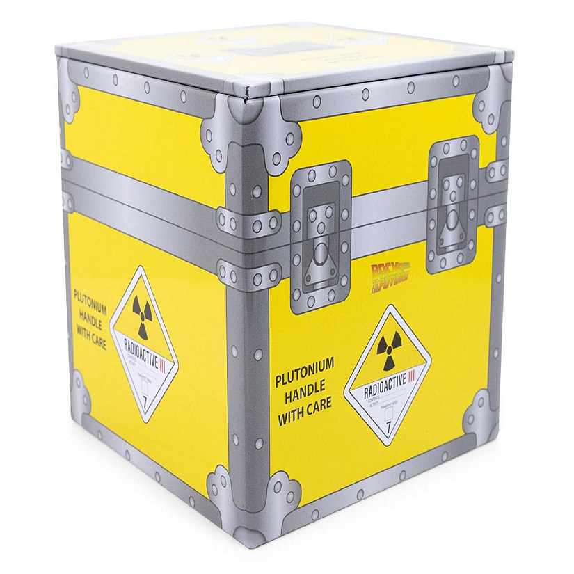 Back to the Future Plutonium Crate Tin Storage Box Cube Organizer  4 Inches Image