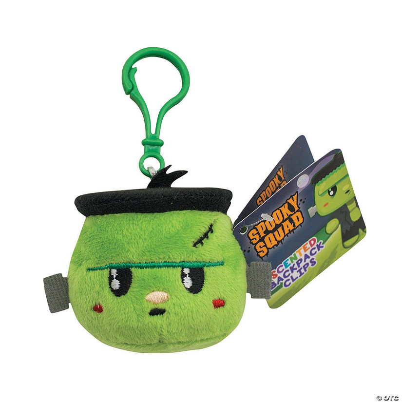 Backpack Buddies Stuffed Green Monster Backpack Clip Keychain Image