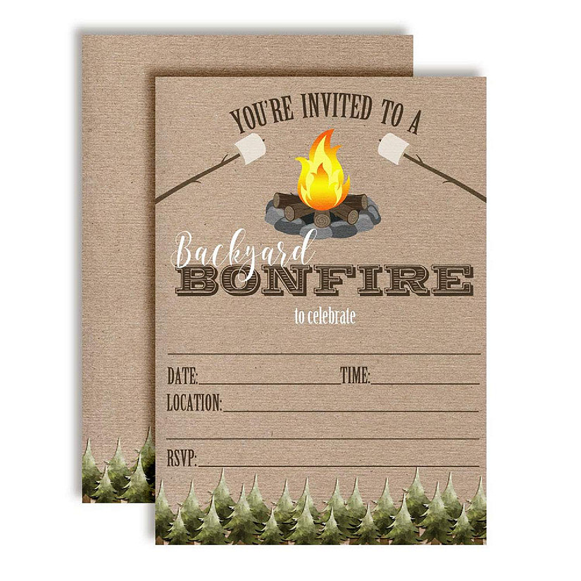 Backyard Bonfire Invitations 40pc. by AmandaCreation Image