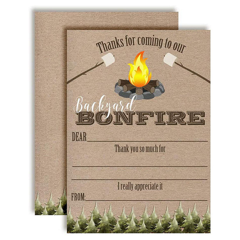Backyard Bonfire Thank You 20pc. by AmandaCreation Image