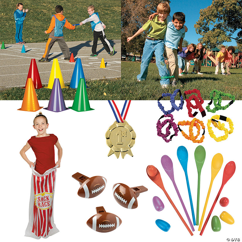 Backyard Relay Race Games Kit 72 Pc. Oriental Trading