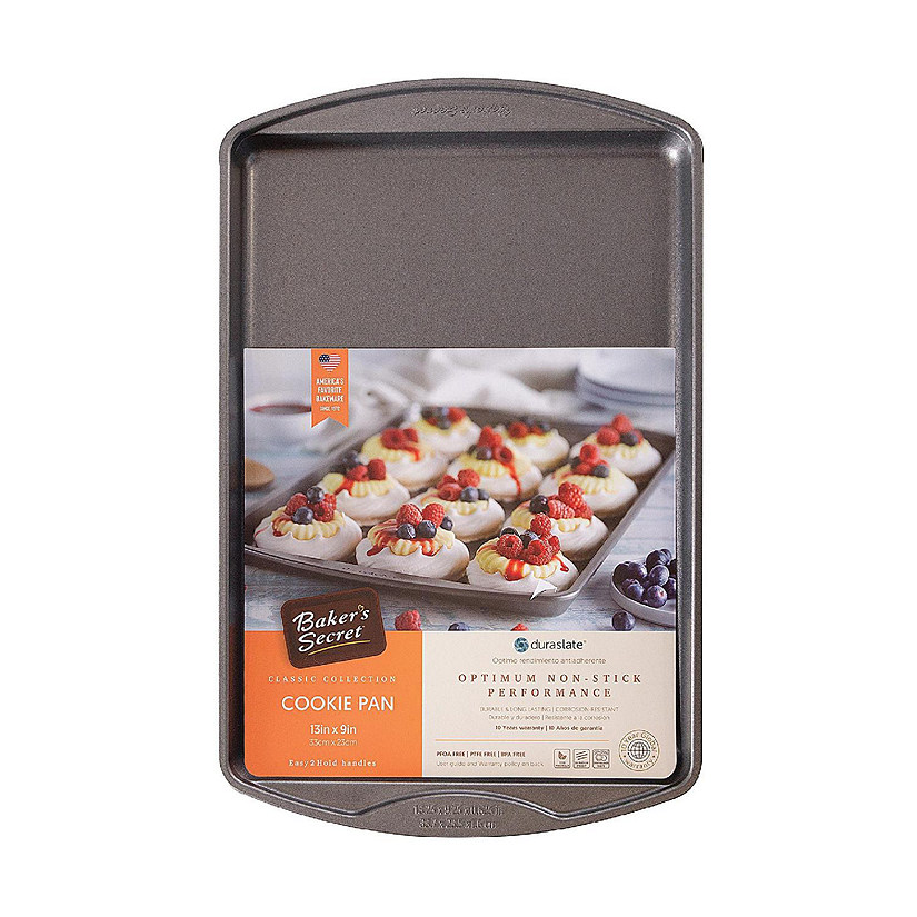 Baker's Secret Nonstick Cookie Sheet 13, Carbon Steel Small Size Cookie  Tray with Premium Food-Grade Coating, Non-stick Cookie Sheet, Bakeware DIY