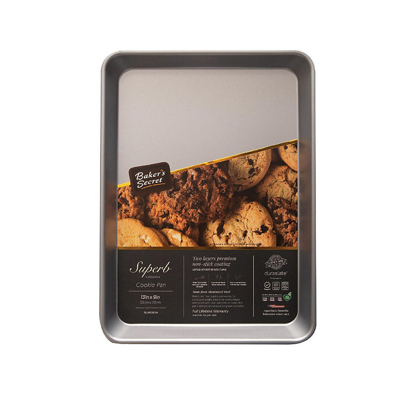 Baker's Secret Nonstick Cookie Sheet 13" x 9.5", Aluminized Steel Small