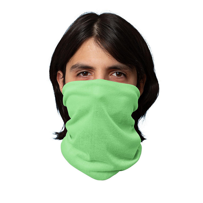 Balec Face Cover Neck Gaiter Dust Protection Tubular Breathable Scarf - 6 Pcs (Neon Green) Image