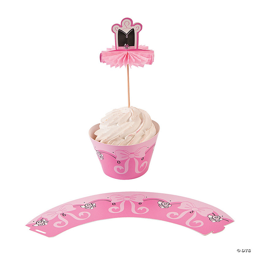Ballerina Cupcake Wrappers with Picks - 50 Pc. Image