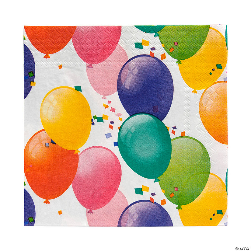 Balloon Birthday Party Luncheon Napkins - 16 Pc. Image