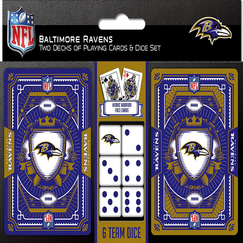 Baltimore Ravens - 2-Pack Playing Cards & Dice Set Image