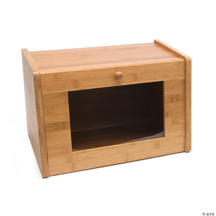 Bamboo Bread Box with Acrylic Window Image