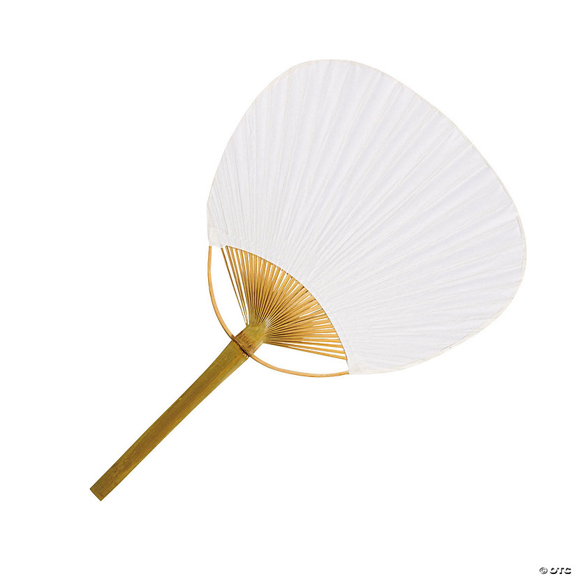 Bamboo Paddle Hand Fans - 6 Pc. Image