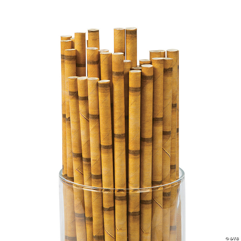 Bamboo Paper Straws - 24 Pc. Image