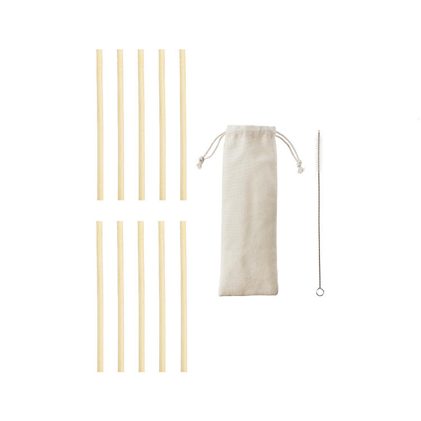 Bamboo Straws, Set of 10 Image