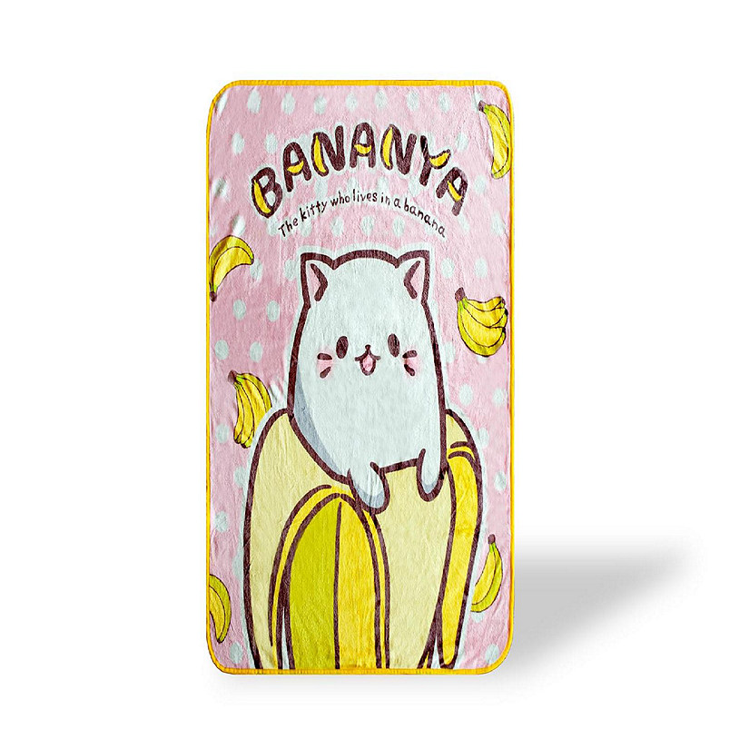 Bananya The Banana Cat Large Anime Fleece Throw Blanket 60 x 45 Inches |  Oriental Trading