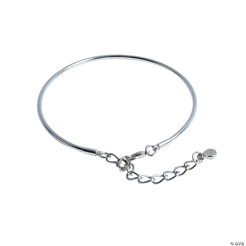Bangle Bracelets with Chain - 6 Pc. Image
