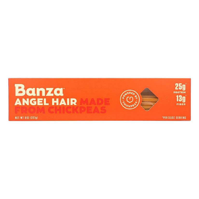 Banza Angel Hair Chickpea Pasta  - Case of 12 - 8 OZ Image
