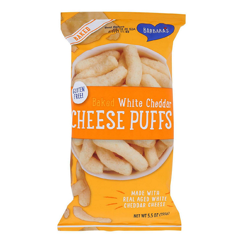Barbara's Bakery - Baked White Cheddar Cheese Puffs - Case of 12 - 5.5 oz. Image