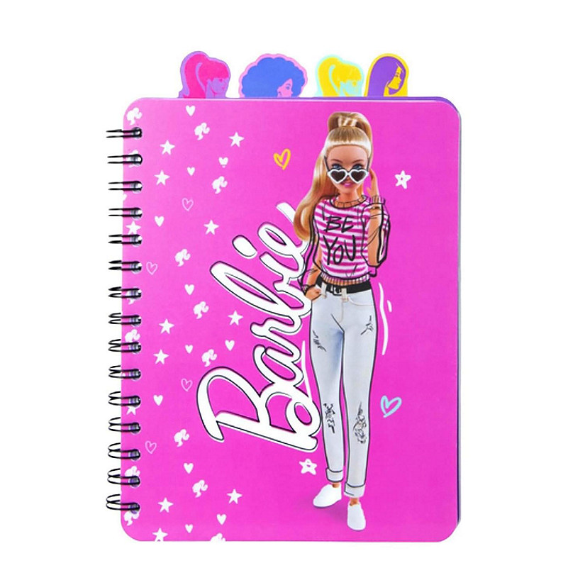 Barbie 4-Tab Spiral Notebook Journal  9 x 6 Inches Image