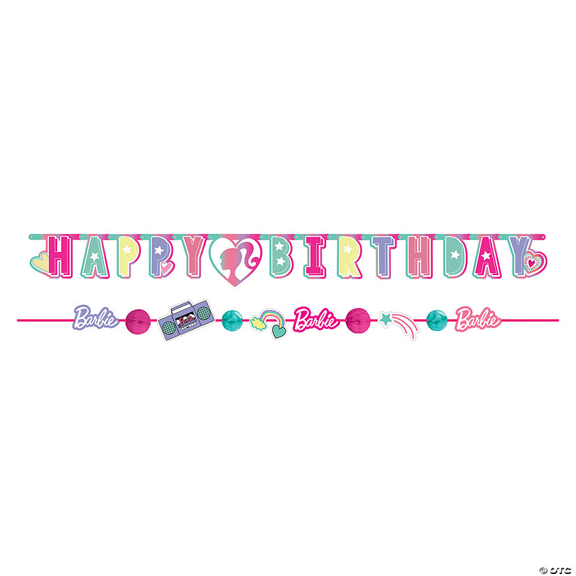 Barbie<sup>&#174;</sup> Dream Together Happy Birthday Banner &#8211; 2 Pc.  Image