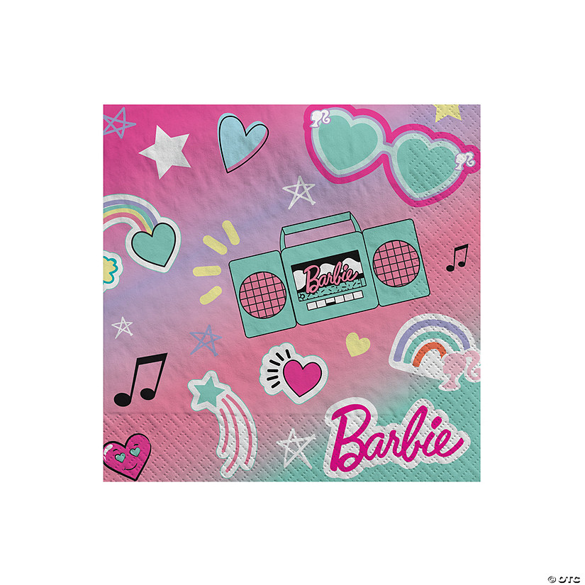 Barbie<sup>&#174;</sup> Dream Together Party Paper Beverage Napkins - 16 Pc. Image