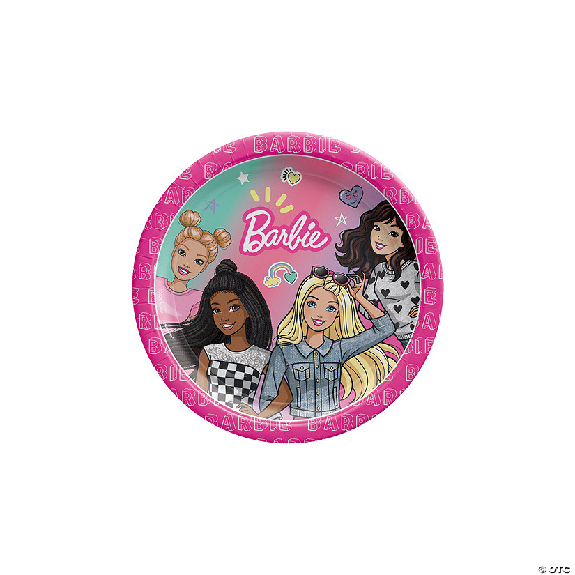 Barbie<sup>&#174;</sup> Dream Together Party Paper Dessert Plates - 8 Ct. Image
